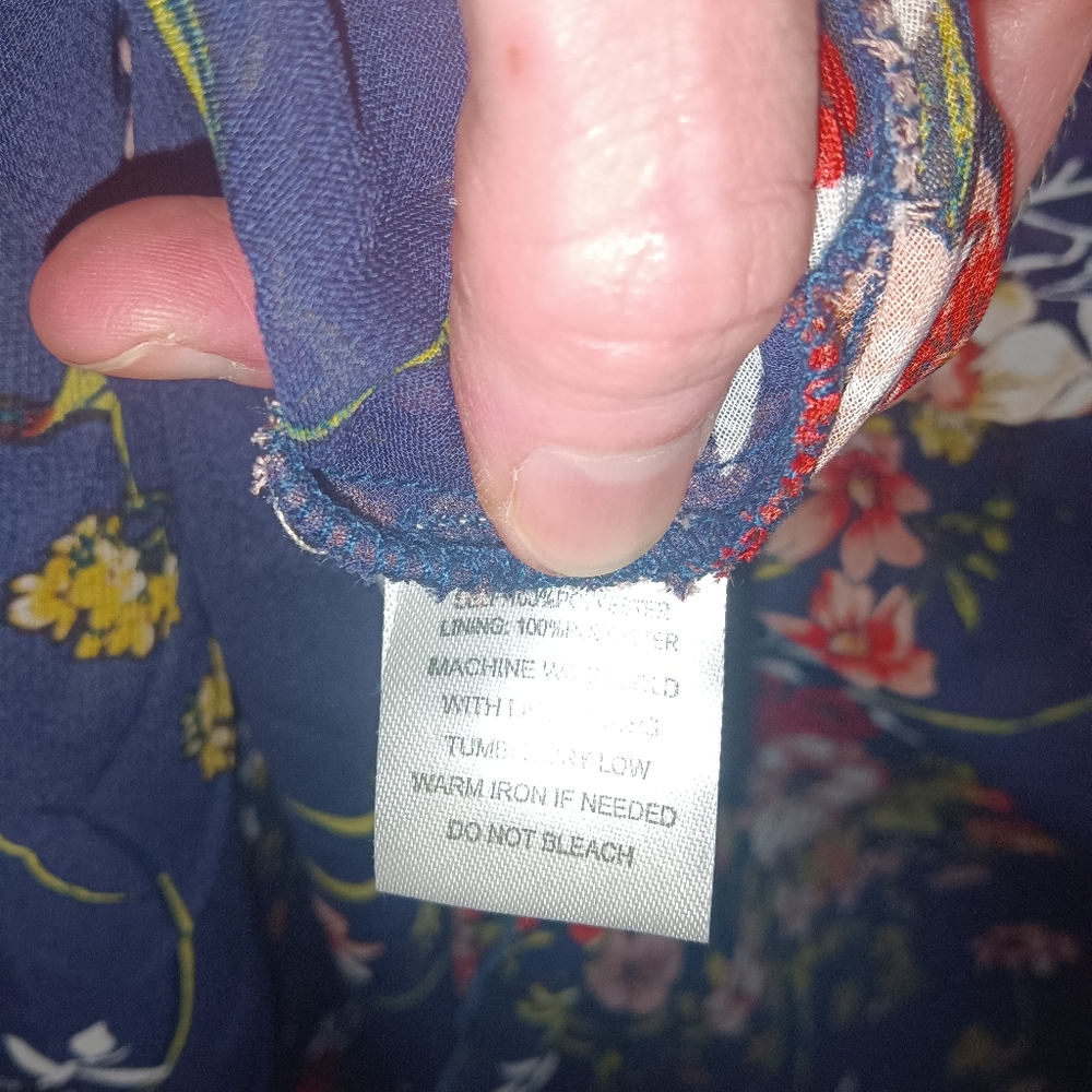 EUC Indigo Rose Floral Maxi Dress PM - Picture 11 of 12